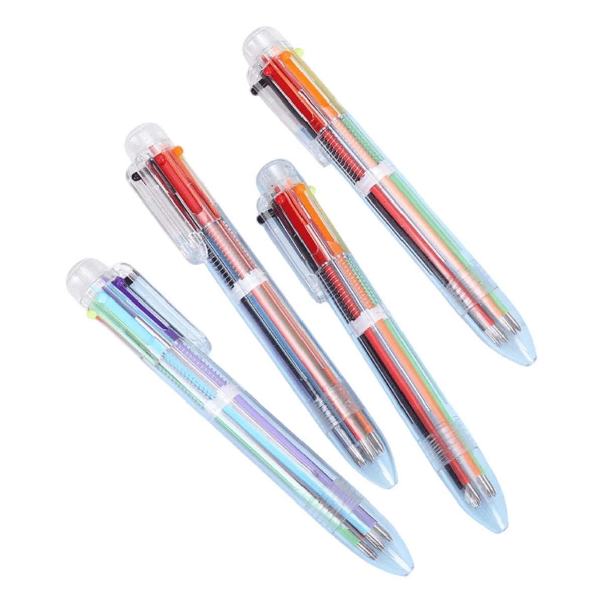 6-Color Retractable Transparent Barrel Pen