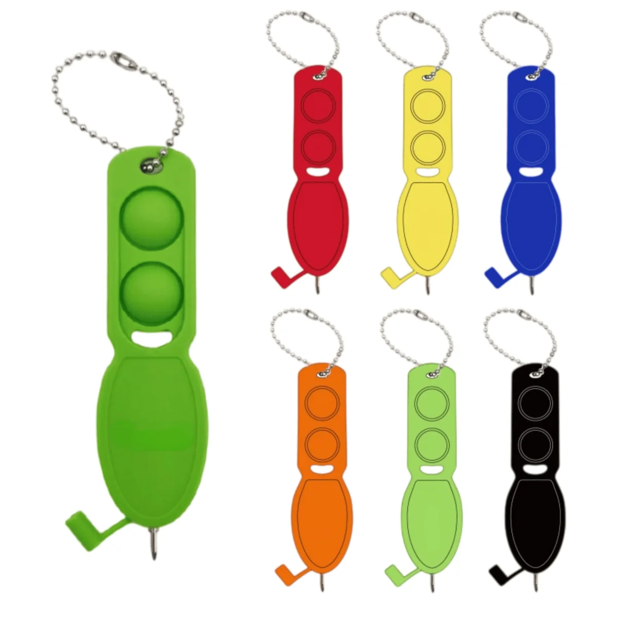 Silicone Pop-Bubble Pen Keychain