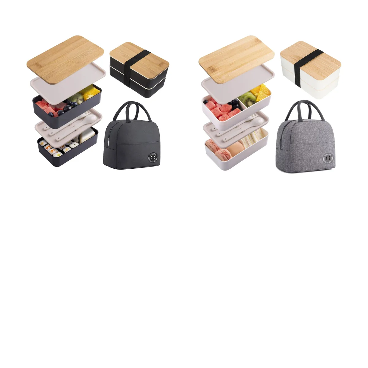 2-Layer Lunch Box With Bamboo Lid