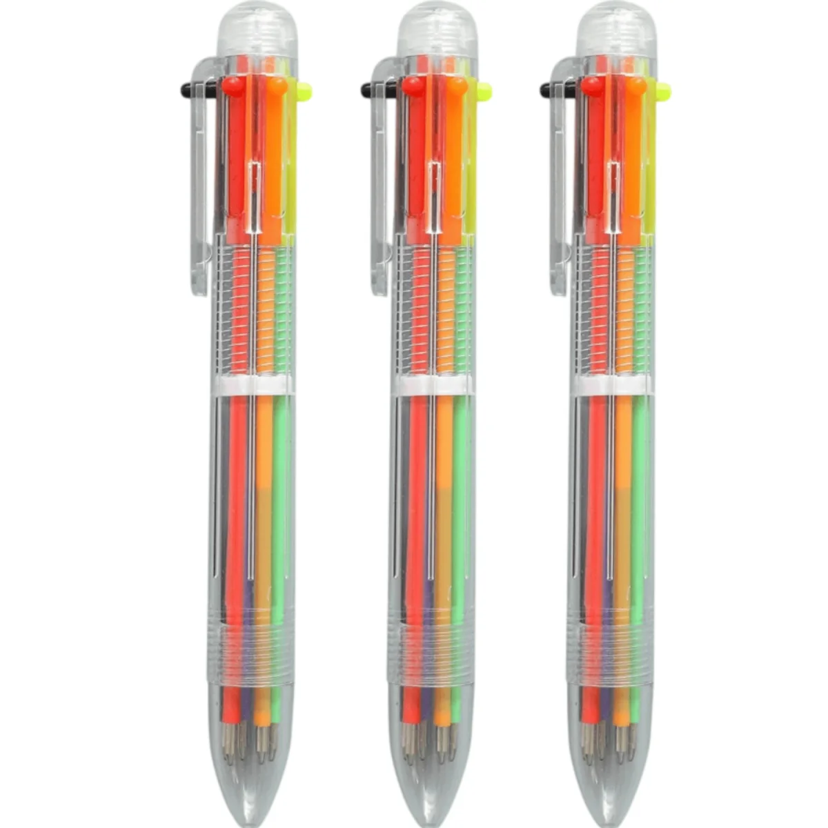 Clear-Barrel 6-In-1 Color Pen
