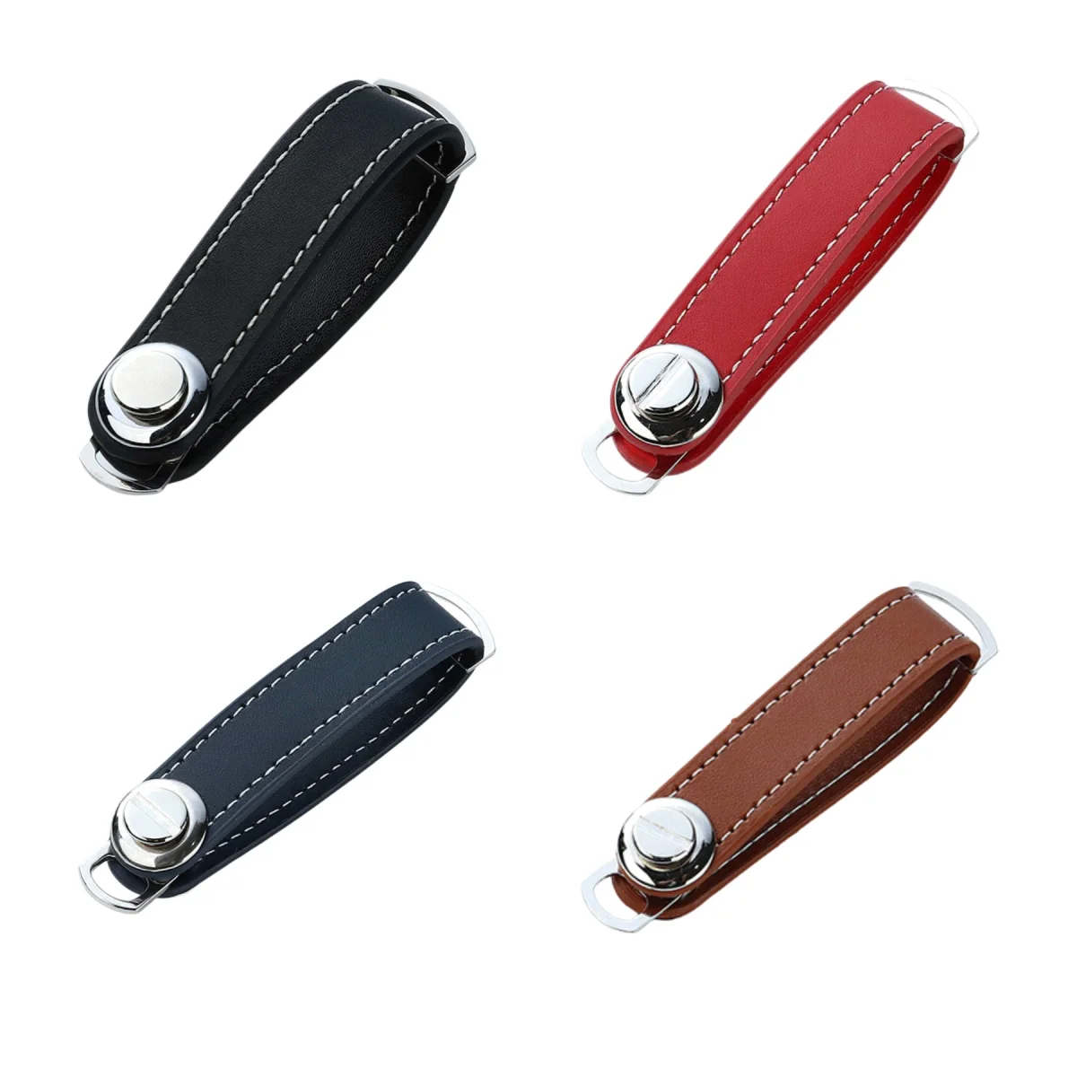 Leather Car Key Ring Lanyard Pendant