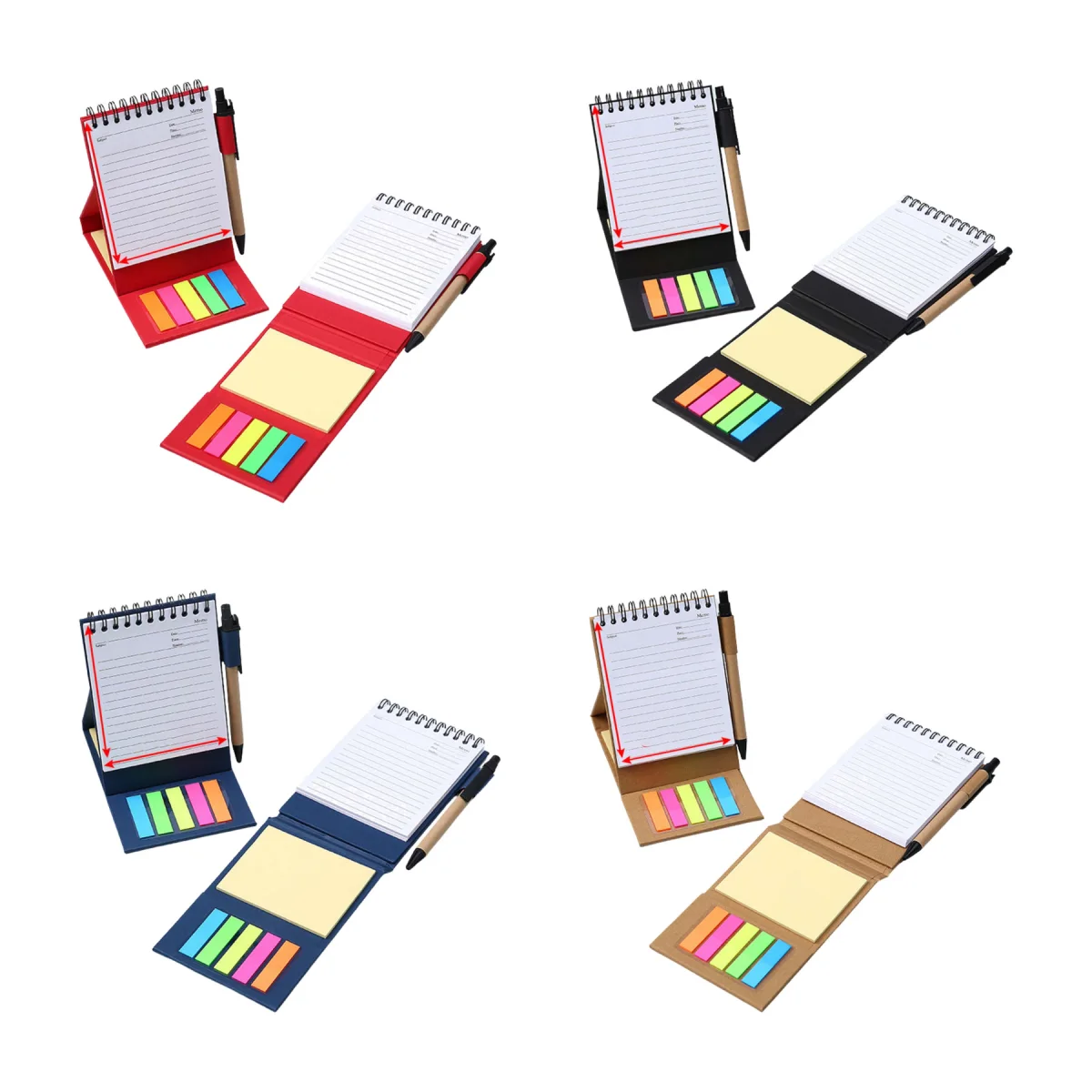 Vertical Coil Sticky Notebook
