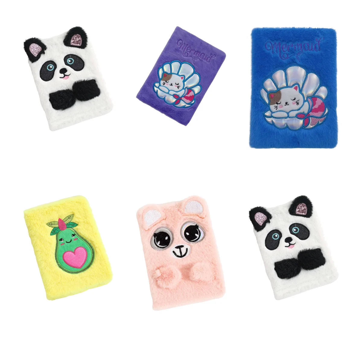 Cute Plush Embroidered Cartoon A5 Notebook