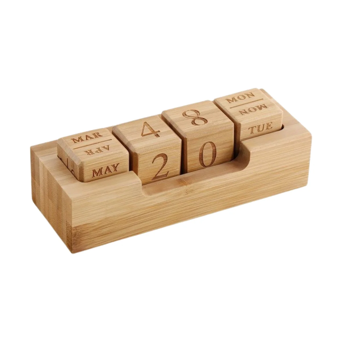 Handmade Wooden Perpetual Desk Calendar