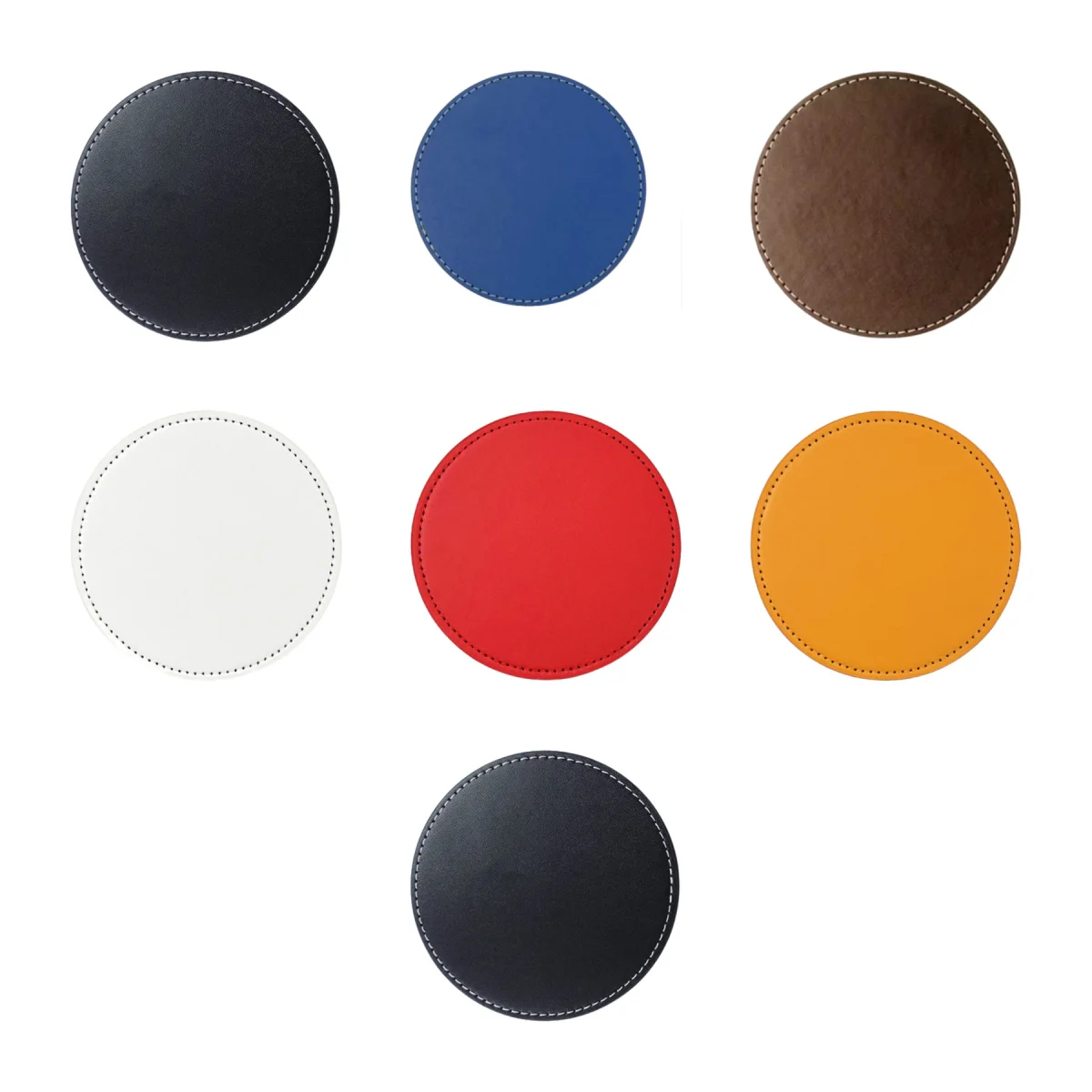 Leather Hand Stitched Insulated Cup Mat
