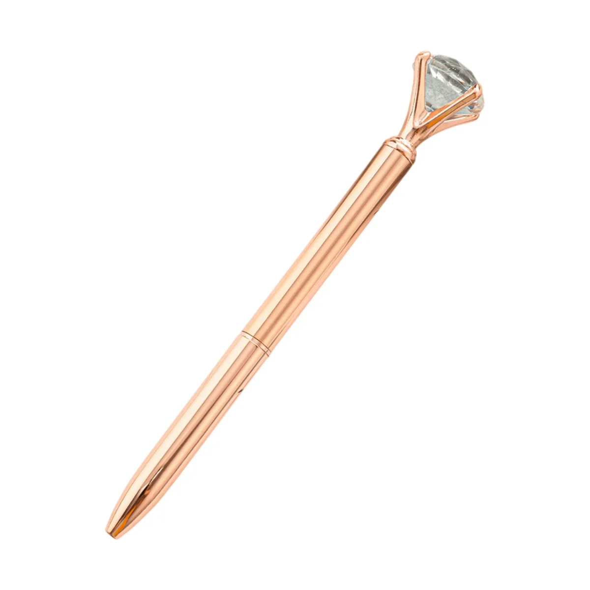 Diamond-Top Metal Ballpoint Pen
