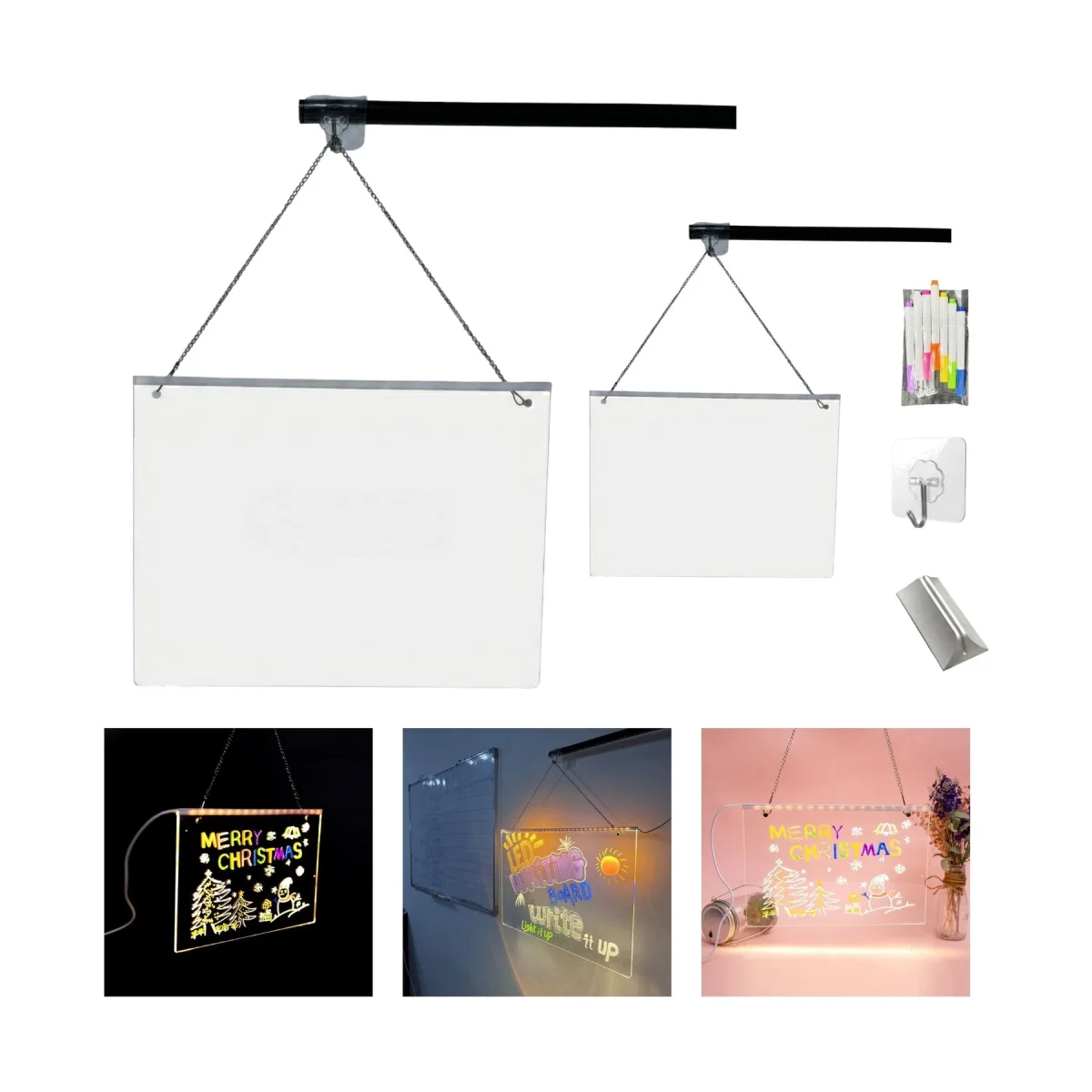 Hanging Led Erasable Writing Board