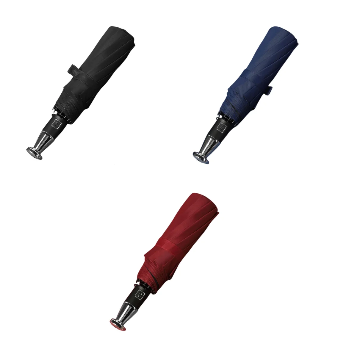 Eight-Rib UV-Coated Auto Open Close Tri-Fold Umbrella