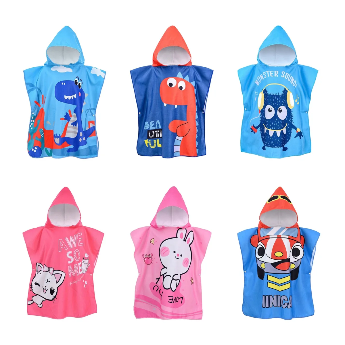 Kids Hooded Soft Quick-Dry Bath Beach Towel