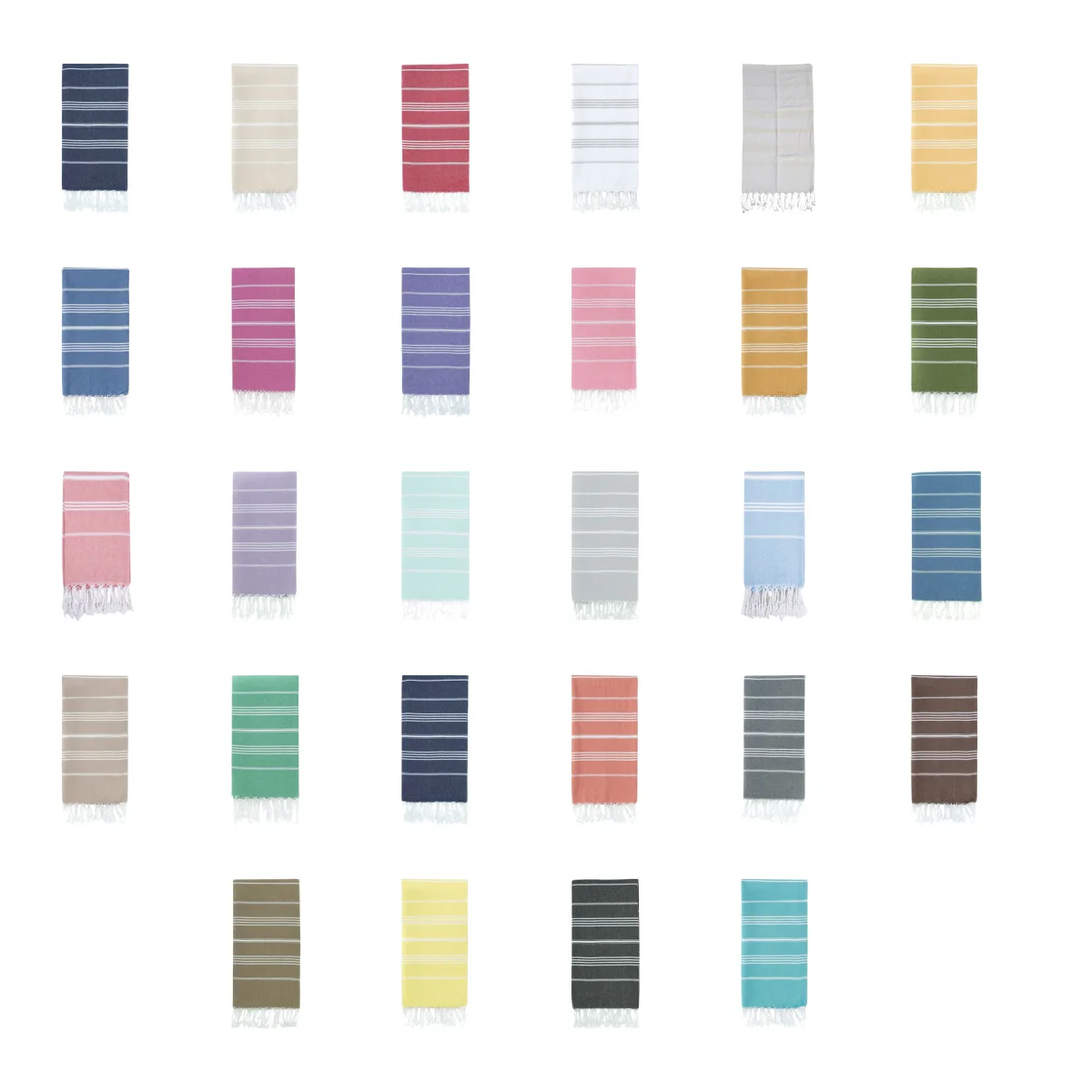Striped Fringed Lightweight Cotton Beach Towel