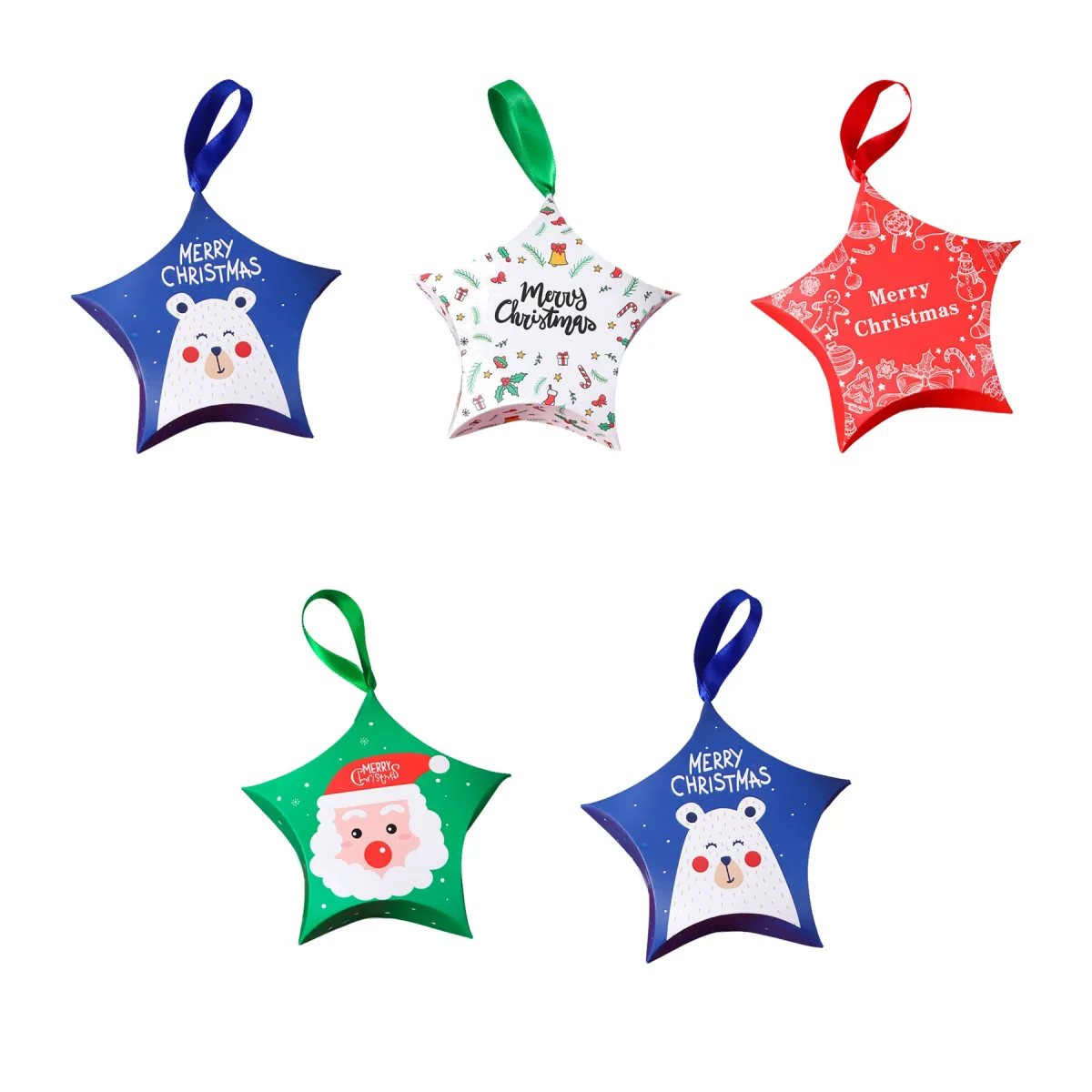 Five-Point Star Hanging Christmas Ornament Box