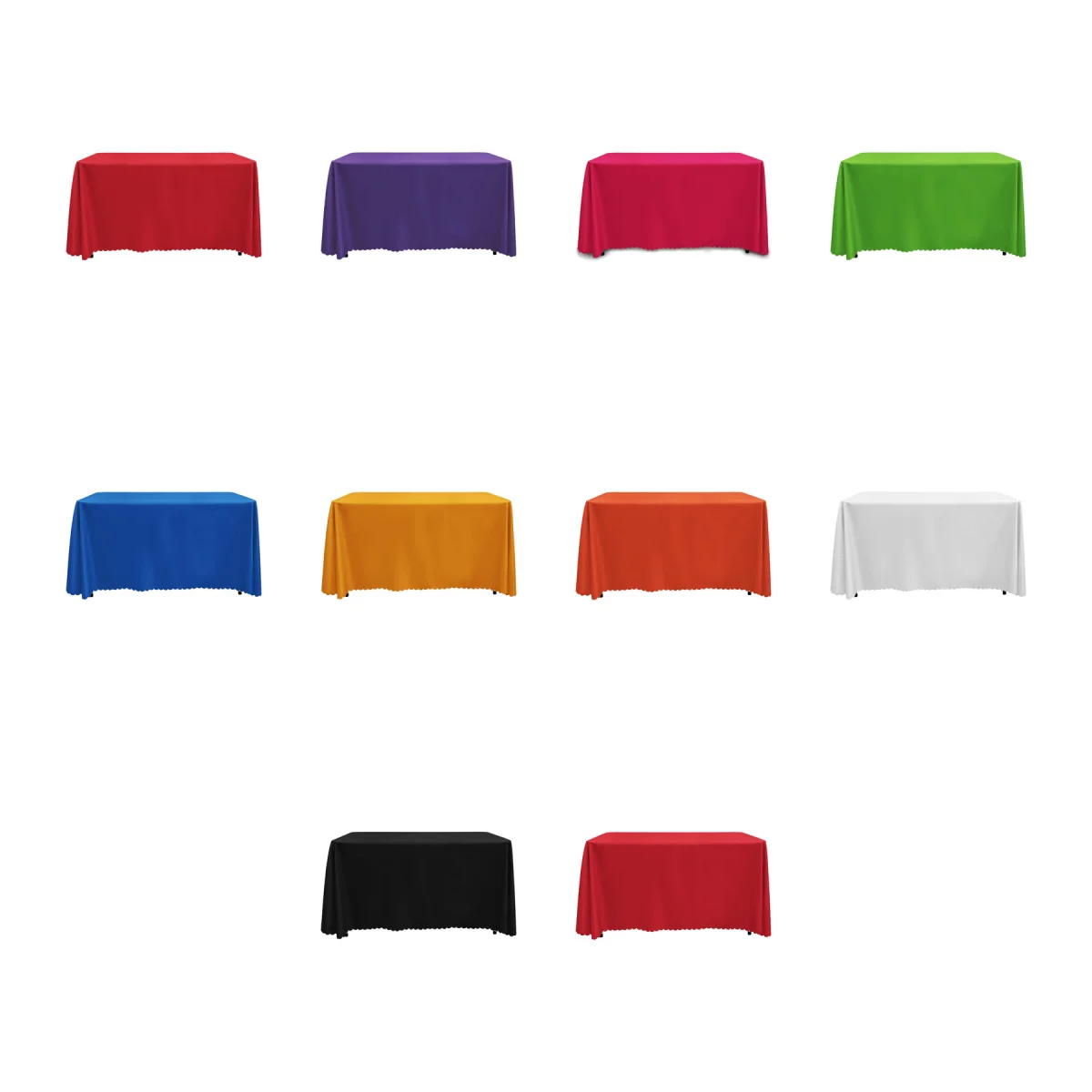 Convertible Polyester Draped Fitted Trade Show Table Throw