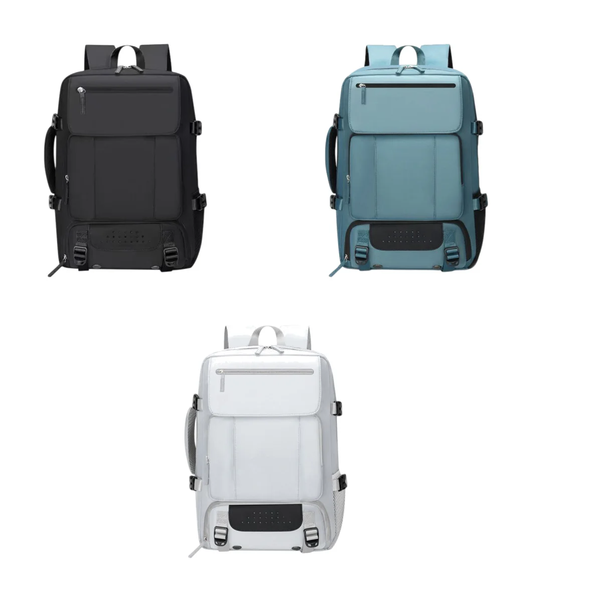 Shoe-Compartment Water-Resistant Oxford Travel Backpack