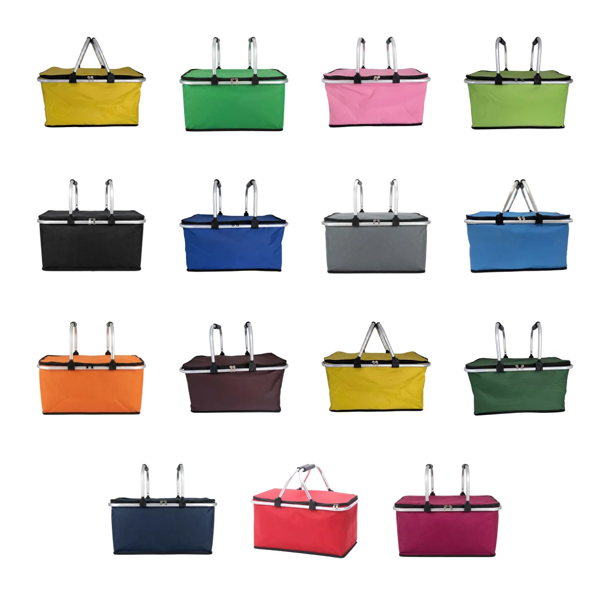Foldable Insulated Frame Picnic Cooler Basket