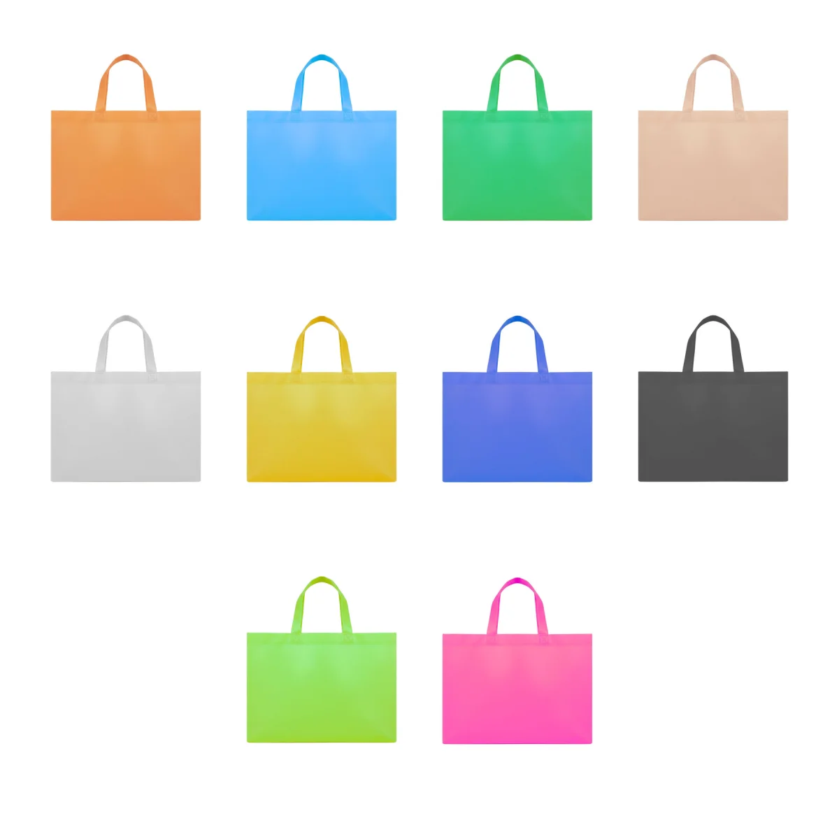 Pouch-Folding Water-Resistant Nonwoven Shopping Bag