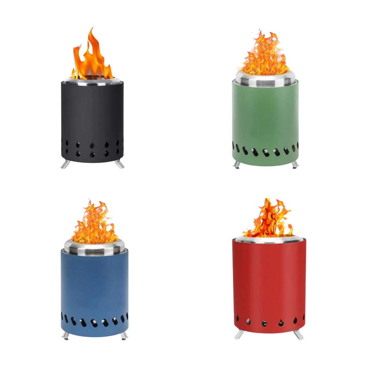 Foldable Rust-Resistant Stainless Wood Stove Grill
