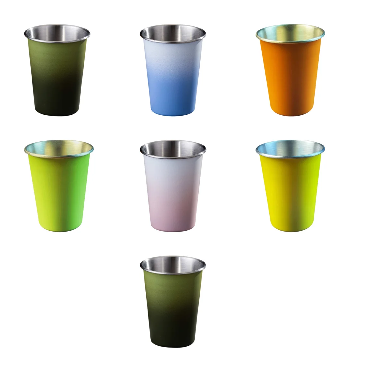 Vivid Gradient Finish Stainless Steel Camping Cup
