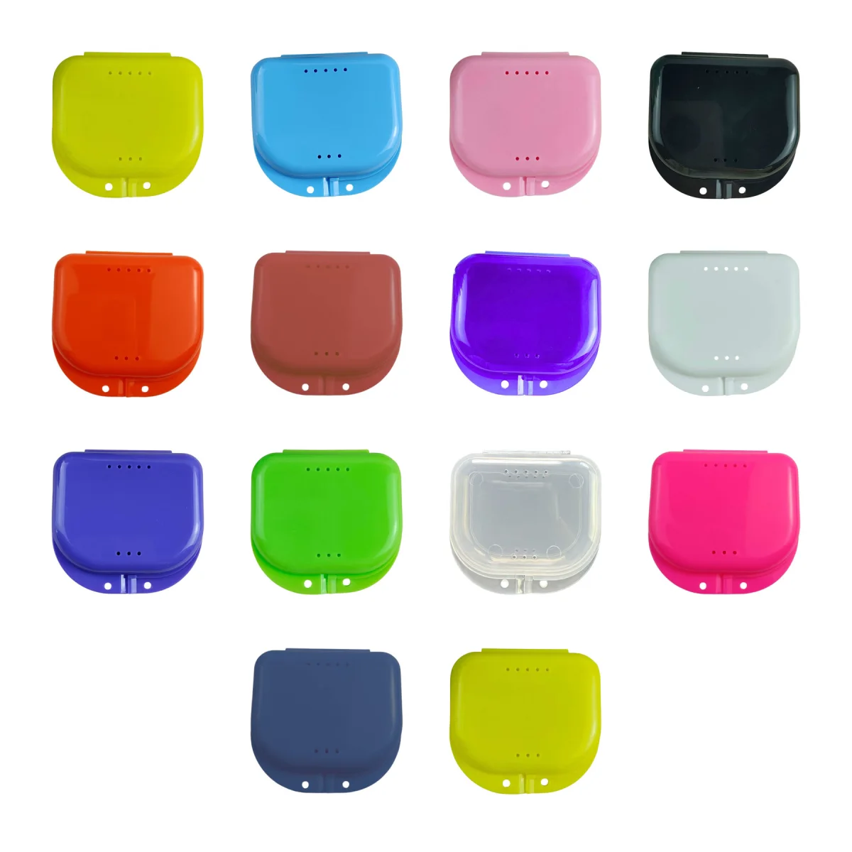 Snap-Lid Denture Retainer Mouthguard Travel Storage Box