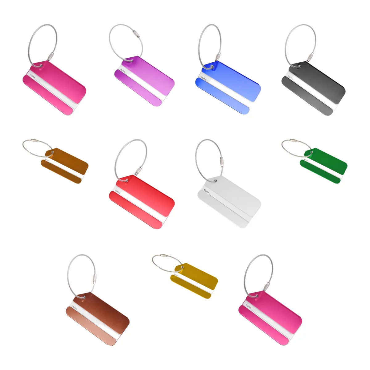 Engravable Aluminum Airplane-Shaped Luggage ID Tag