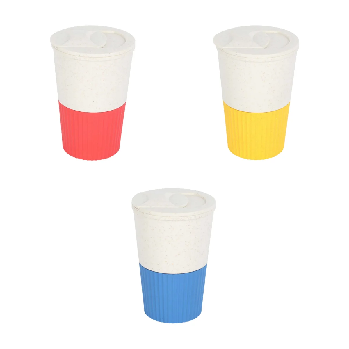Rounded Wheat Straw Kids Breakfast Milk Cup