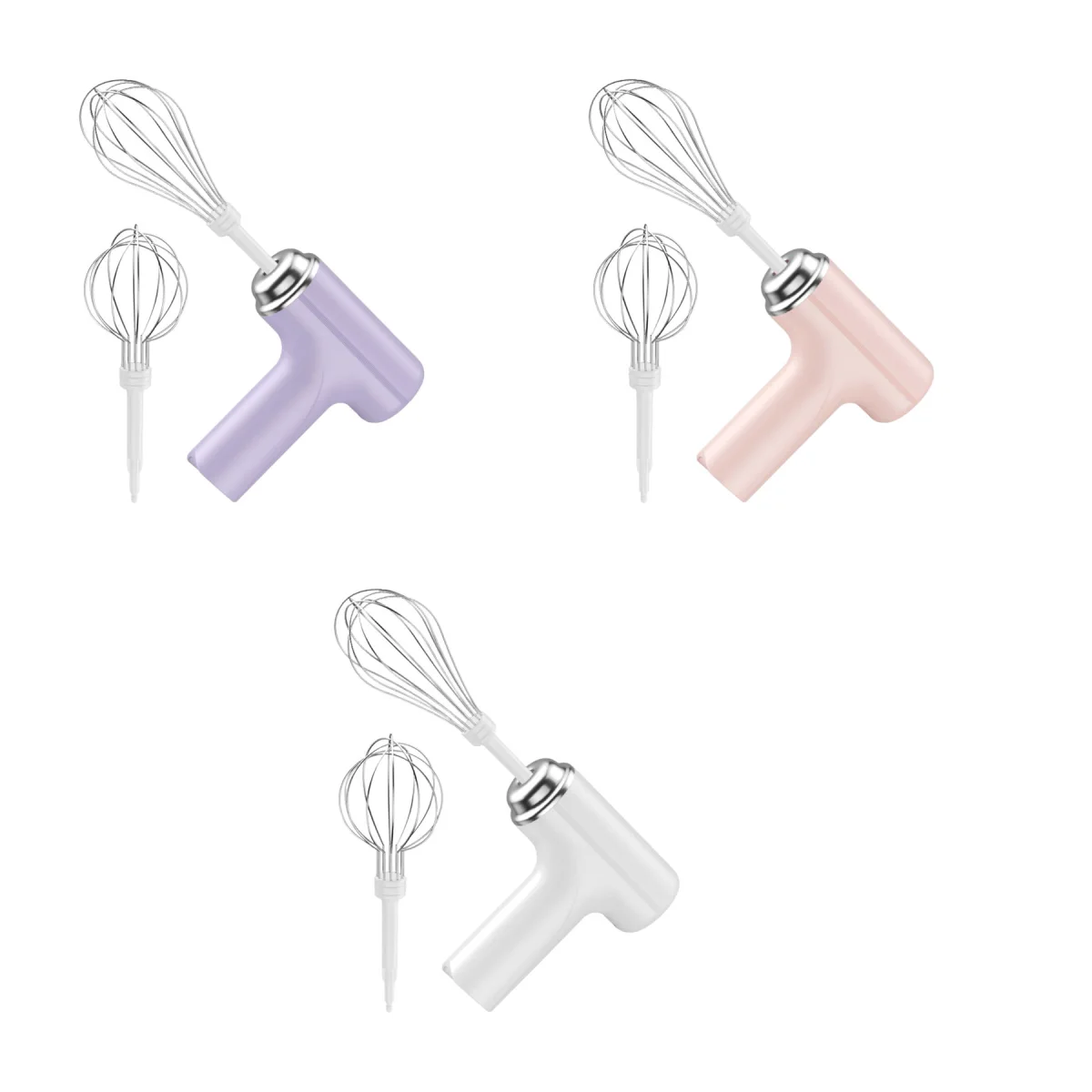Three-Speed Rechargeable Cordless Handheld Electric Mixer