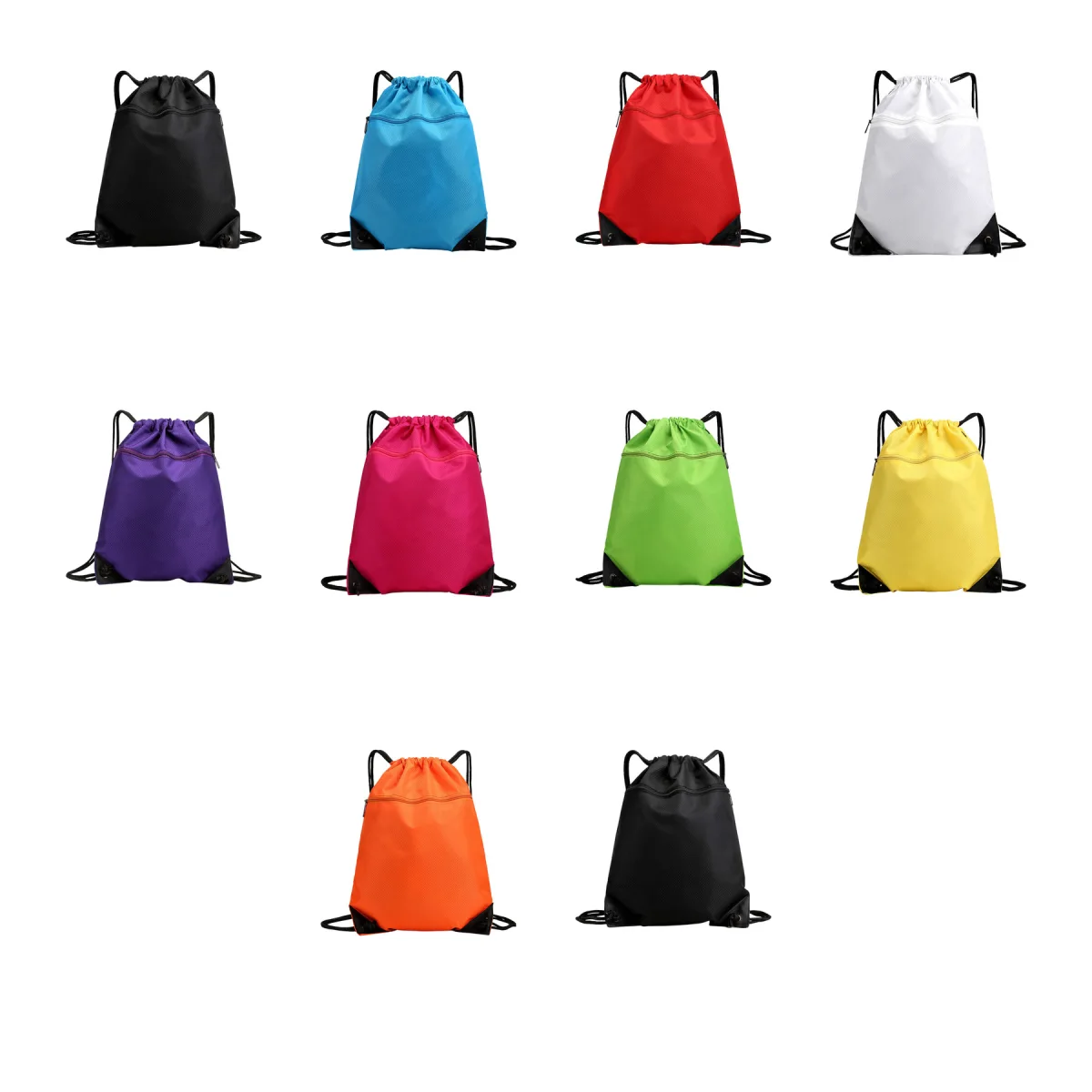 Roomy-Compartment Waterproof Oxford Drawstring Sports Backpack