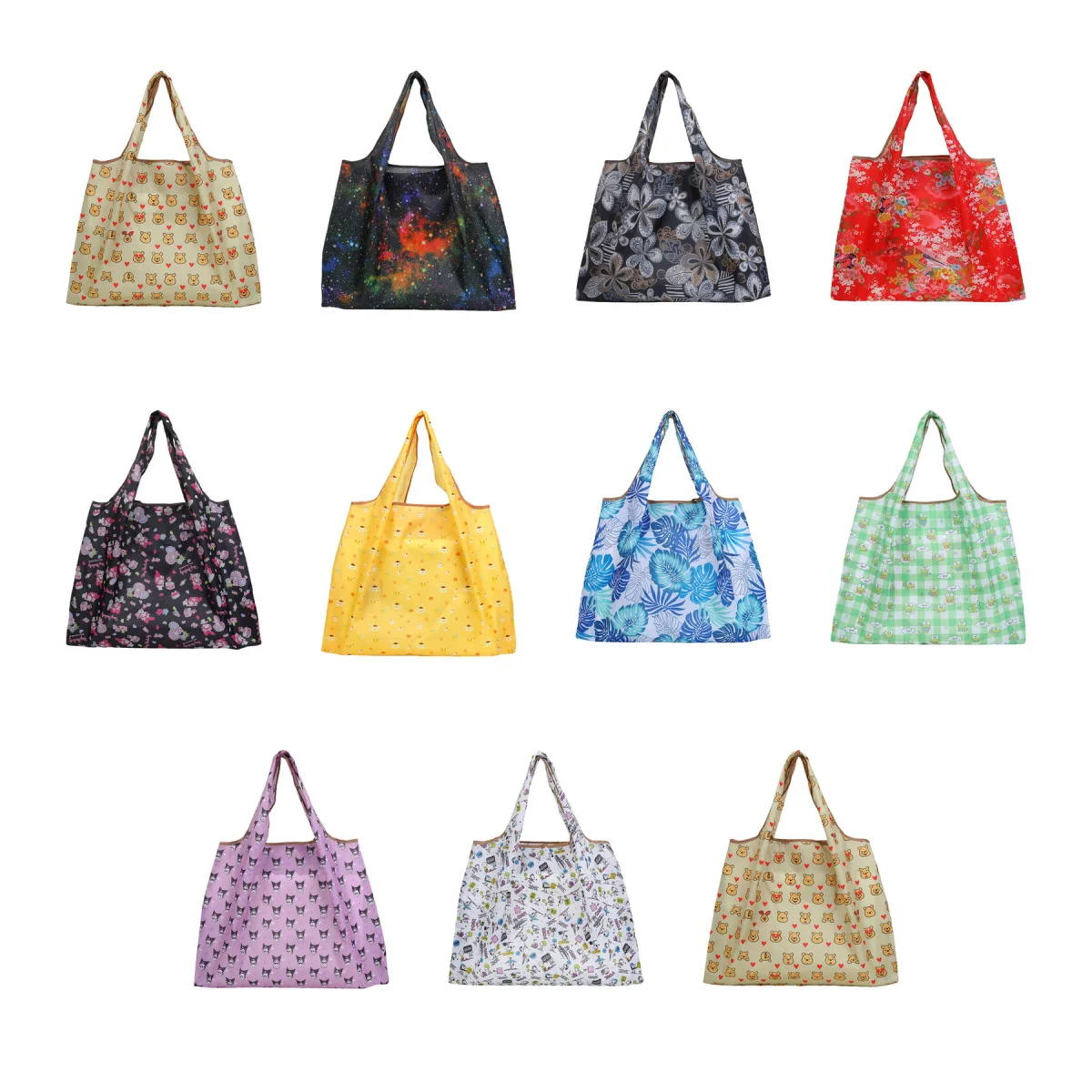 30kg-Load Compact Foldable Reusable Grocery Shopping Bag