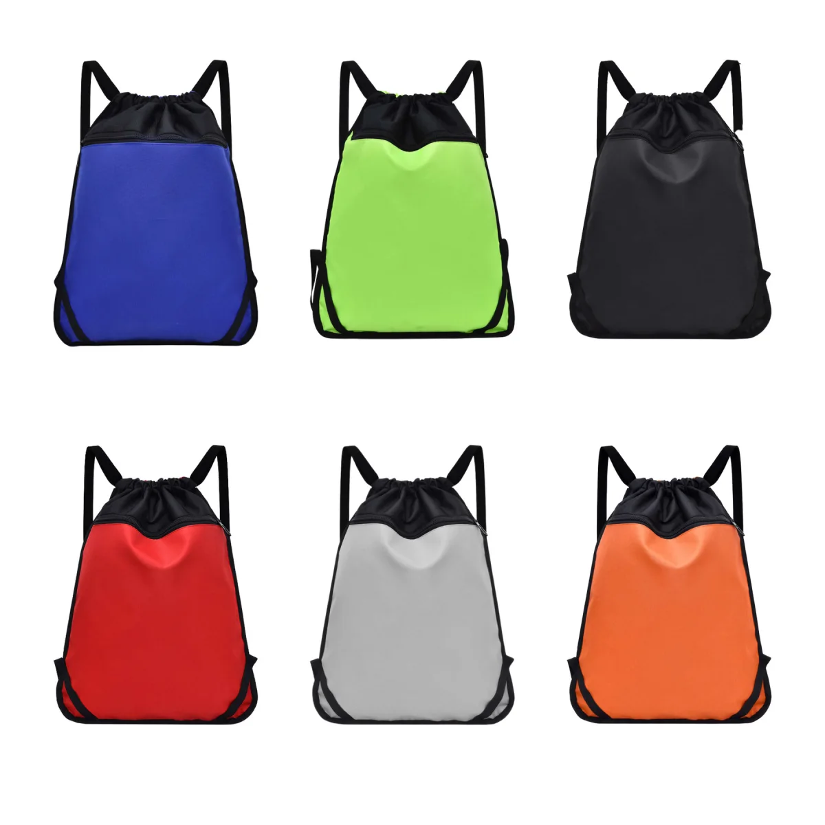 Quick-Access Waterproof Oxford Fitness Drawstring Backpack