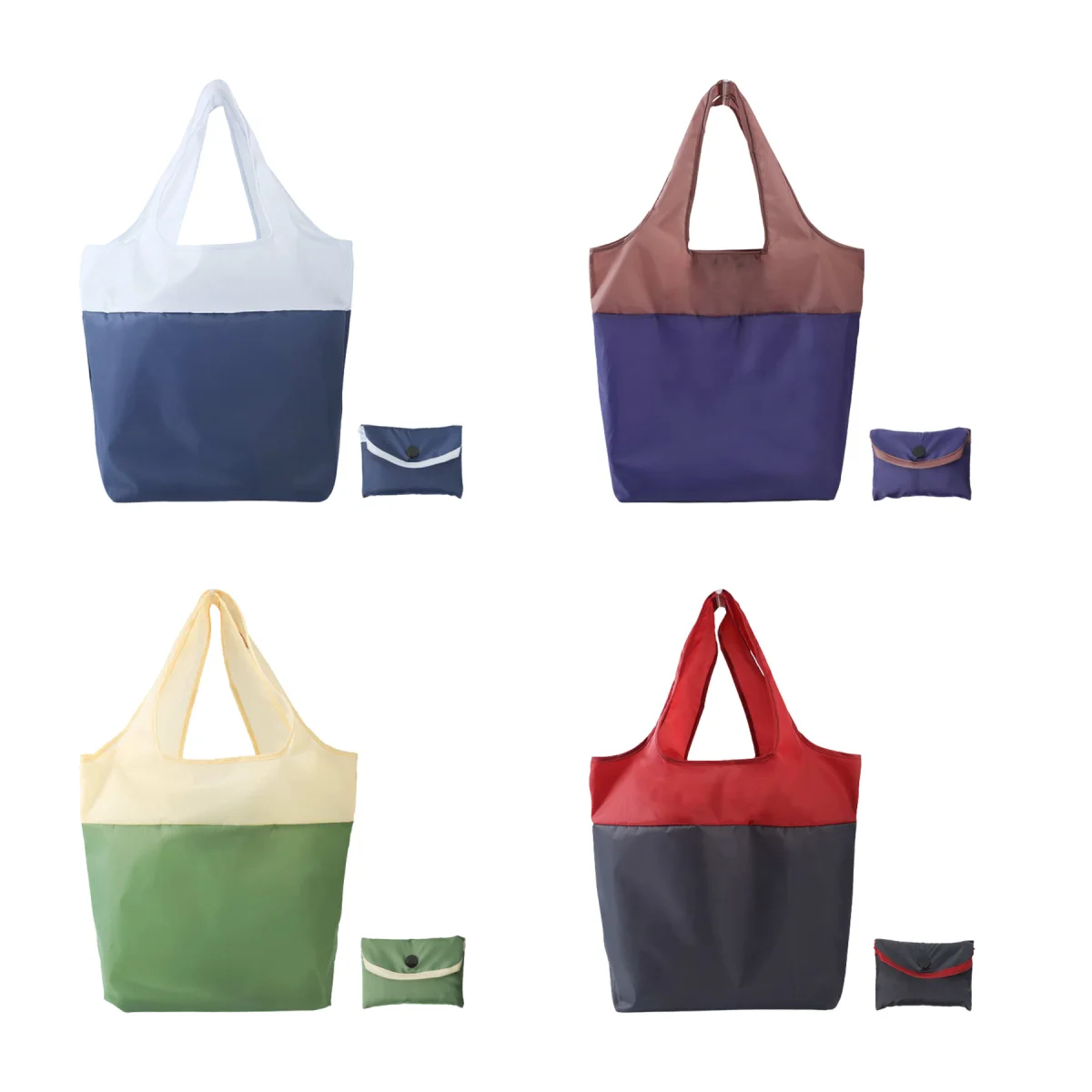 Pocket-Fold Waterproof Oxford Foldable Shopping Tote