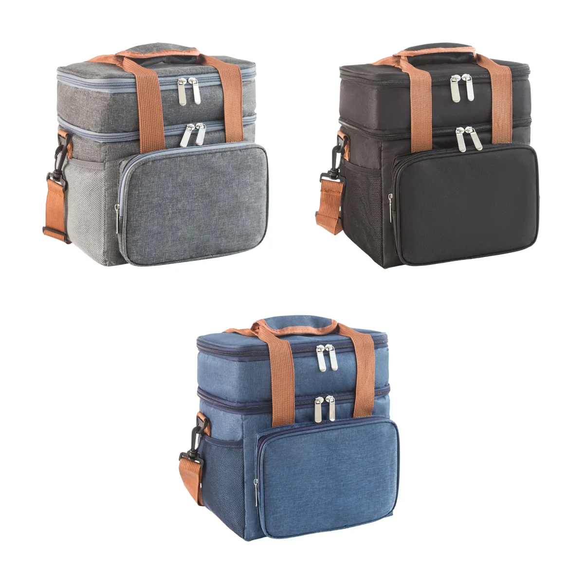 Squish-Free Double Layer Insulated Compartment Lunch Bag