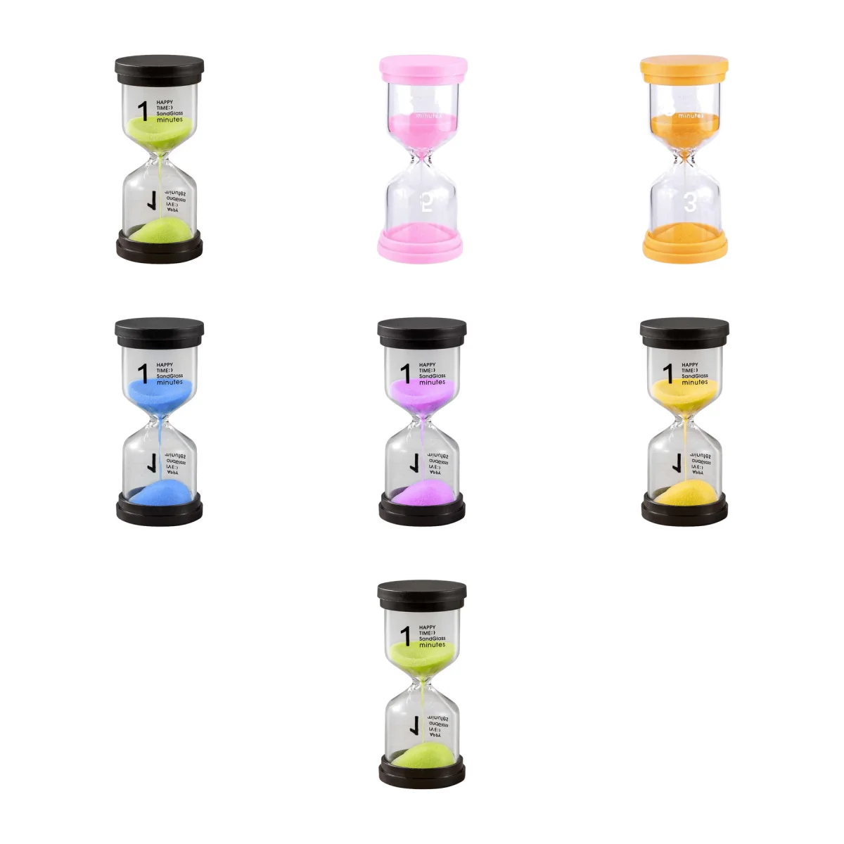 Time-Teaching Borosilicate Glass Hourglass Timer Ornament