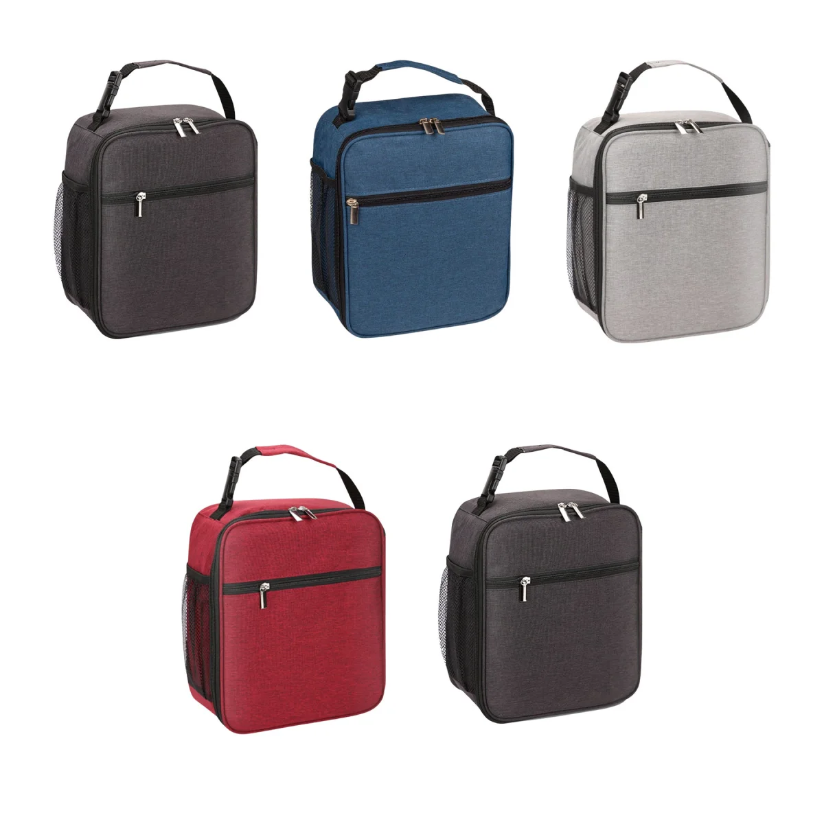 Wide-Opening Multi Pocket Insulated Lunch Box Bag