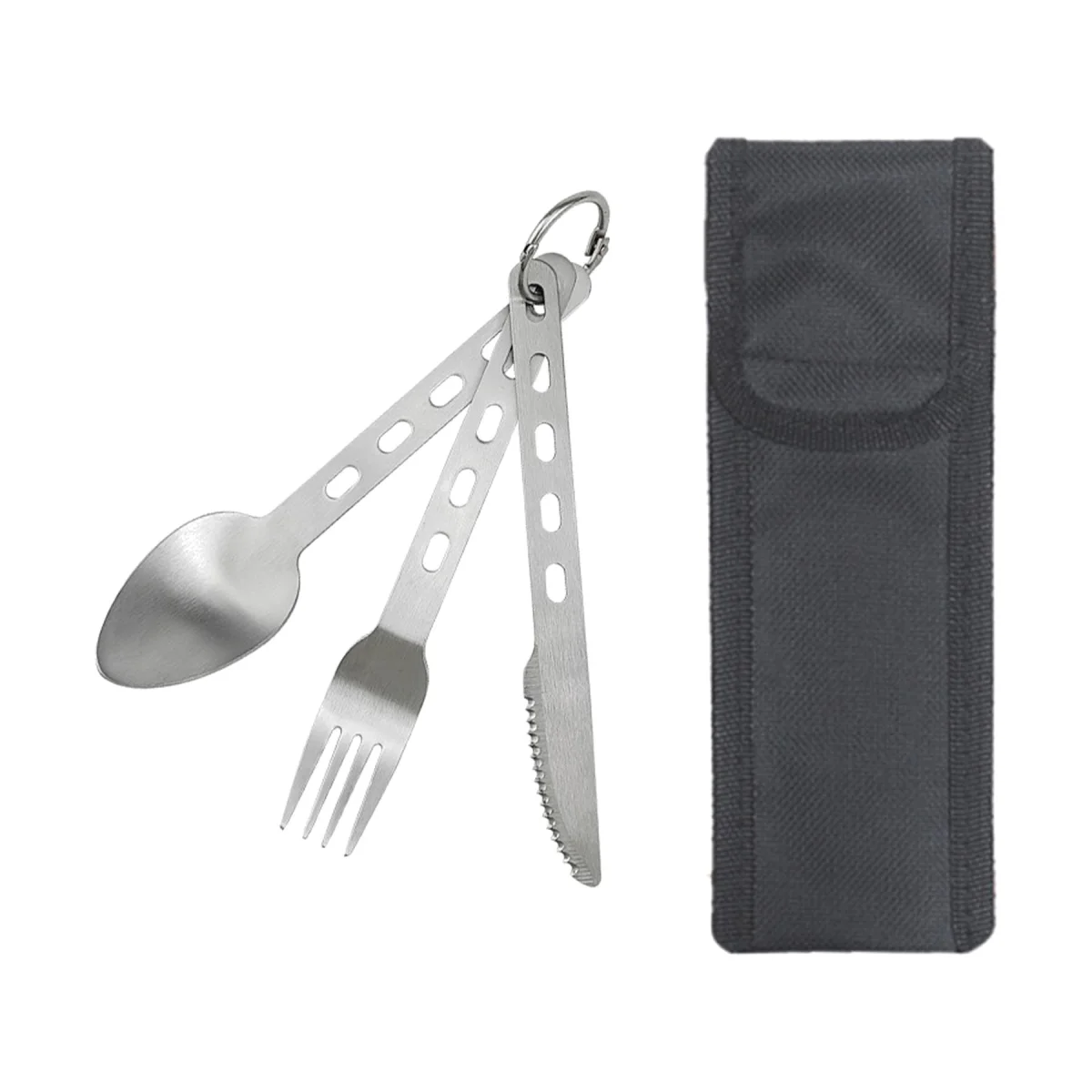 Oxford-Pouch Stainless Steel 3 Piece Cutlery Set