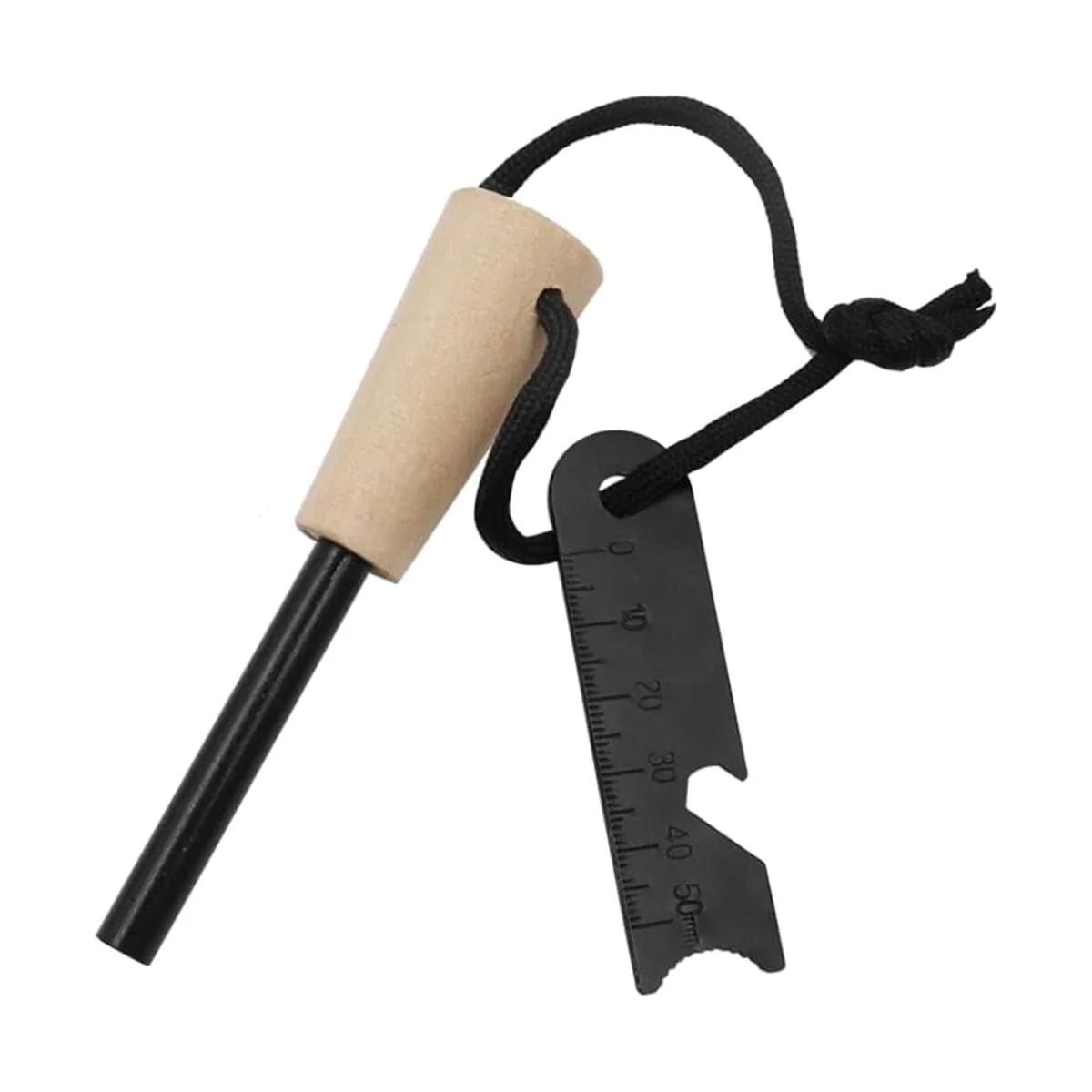 Glove-Grip Wood Handle Ferro Rod Fire Starter