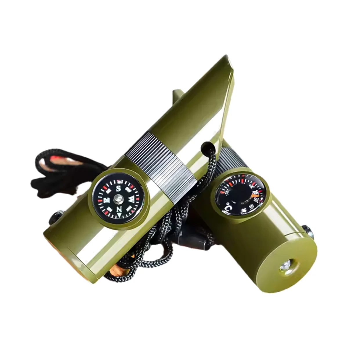 All-In-One Survival Whistle Compass Thermometer Tool