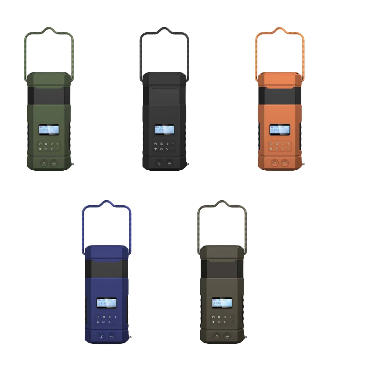 Hand-Crank Solar Camping Lantern Power Bank Radio