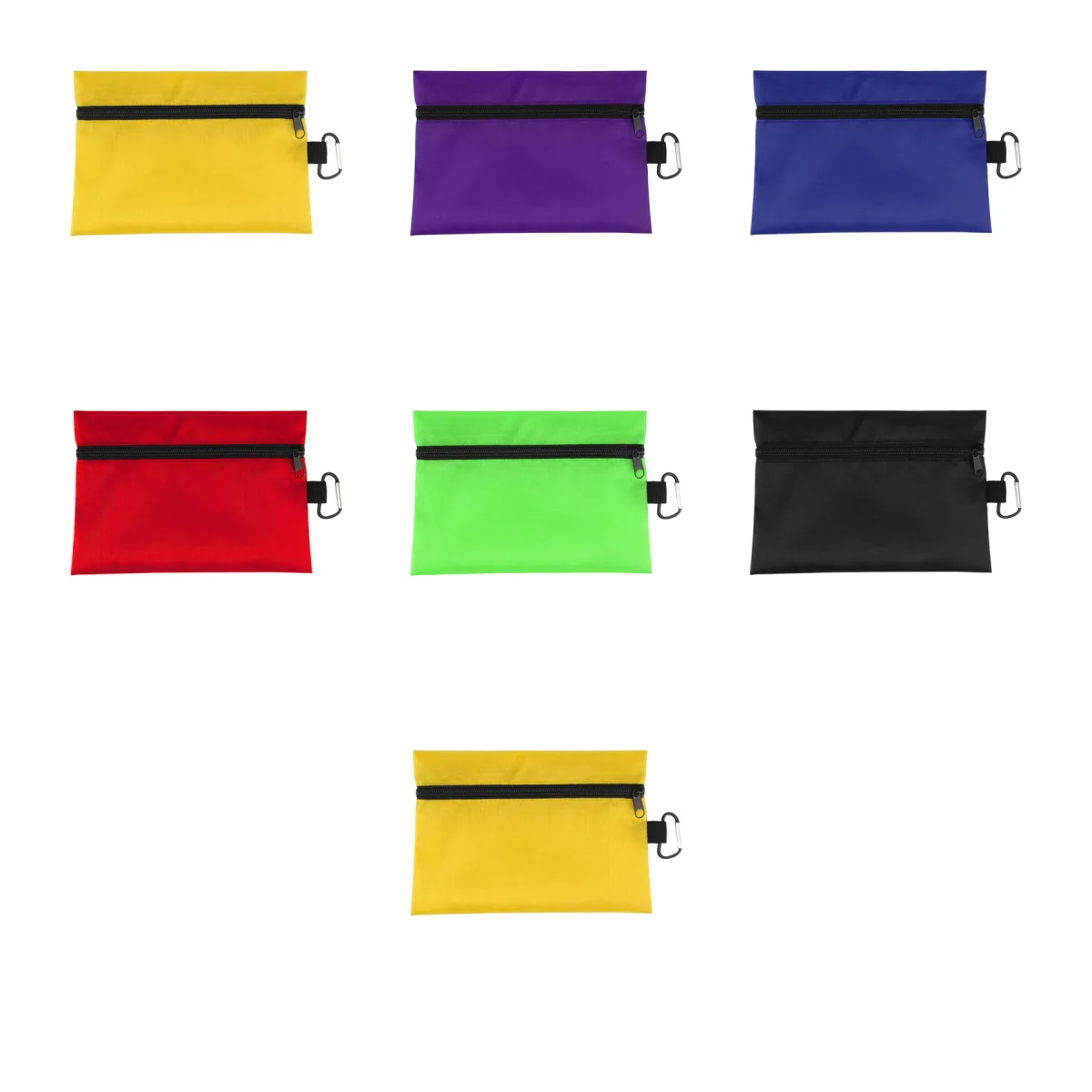 Clip-On Carabiner Zipper Pouch Organizer Bag