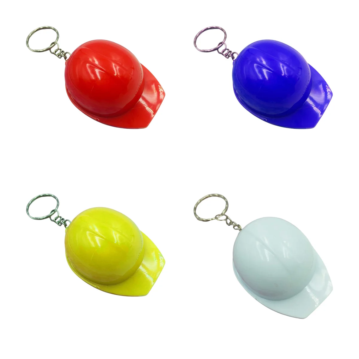 Mini Hard Hat Helmet Construction Keychain Charm