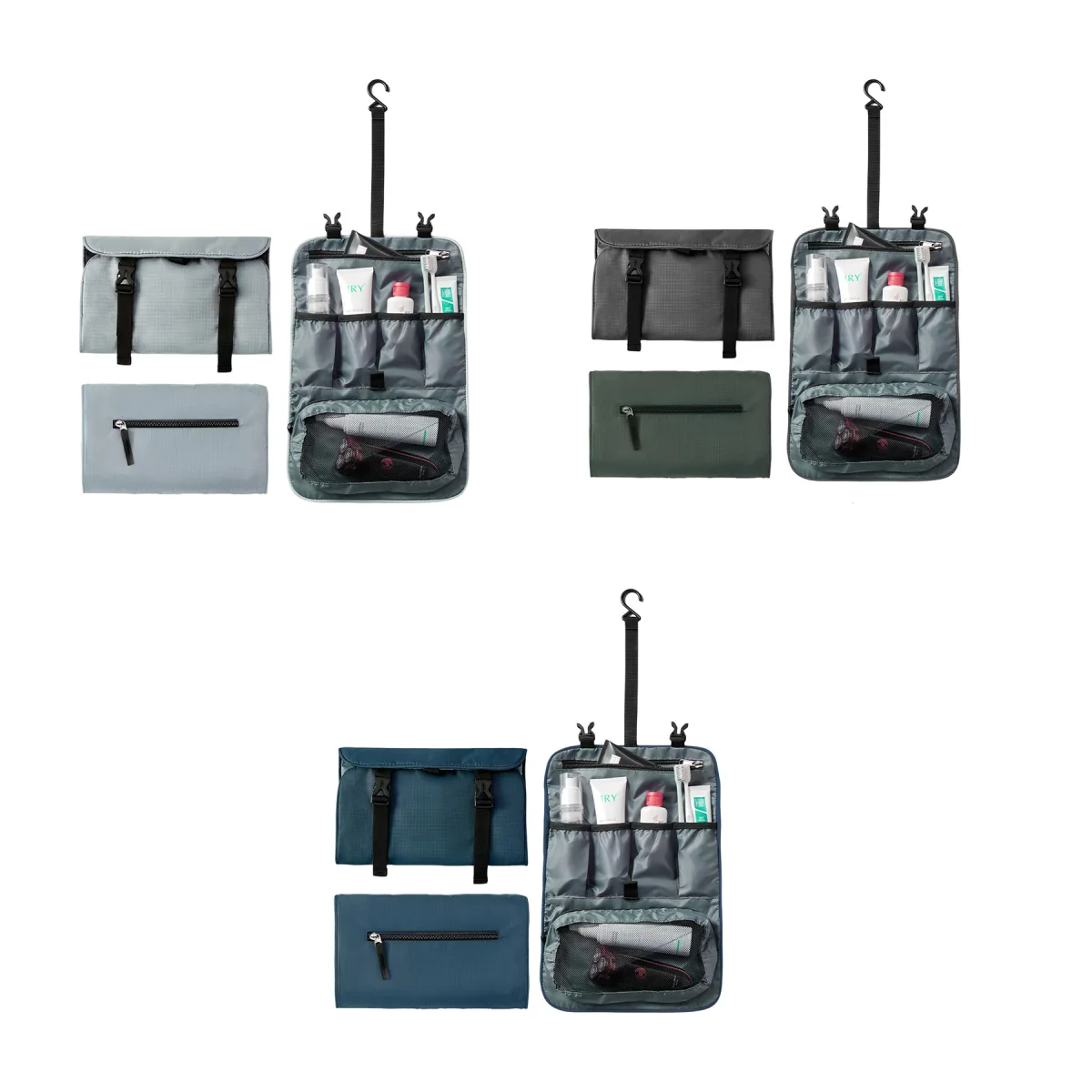 Hang-Ready Polyester Hanging Travel Toiletry Bag