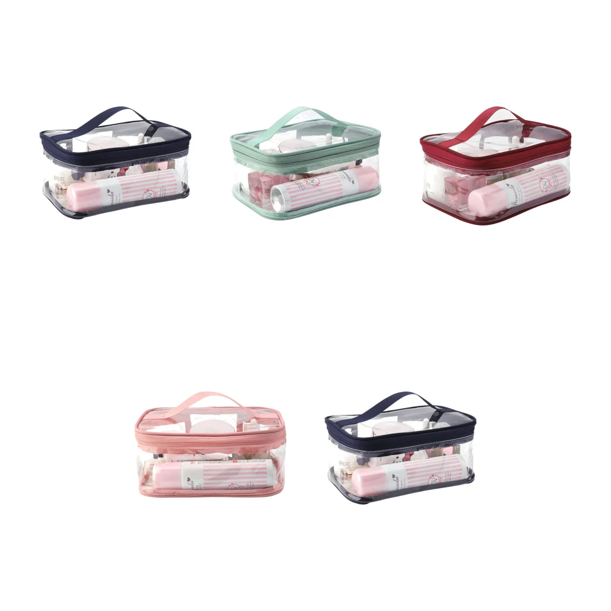 See-Through Clear PVC Travel Toiletry Pouch