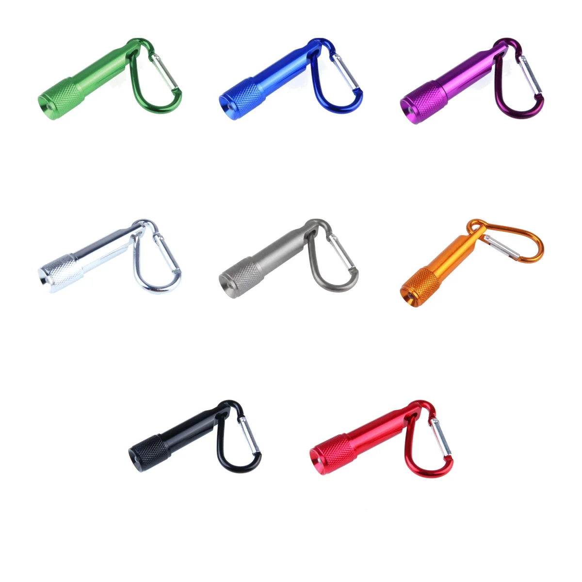 Carabiner-Clip Keychain LED Mini Flashlight
