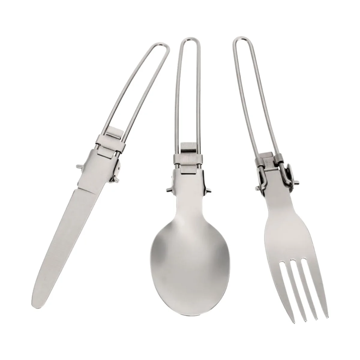 Case-Pack Foldable Stainless Steel Utensil Set