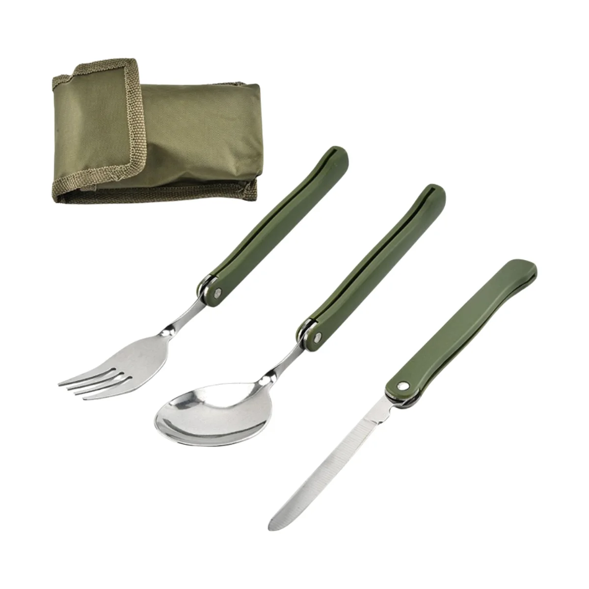 Case-Included Travel Stainless Steel Cutlery Kit