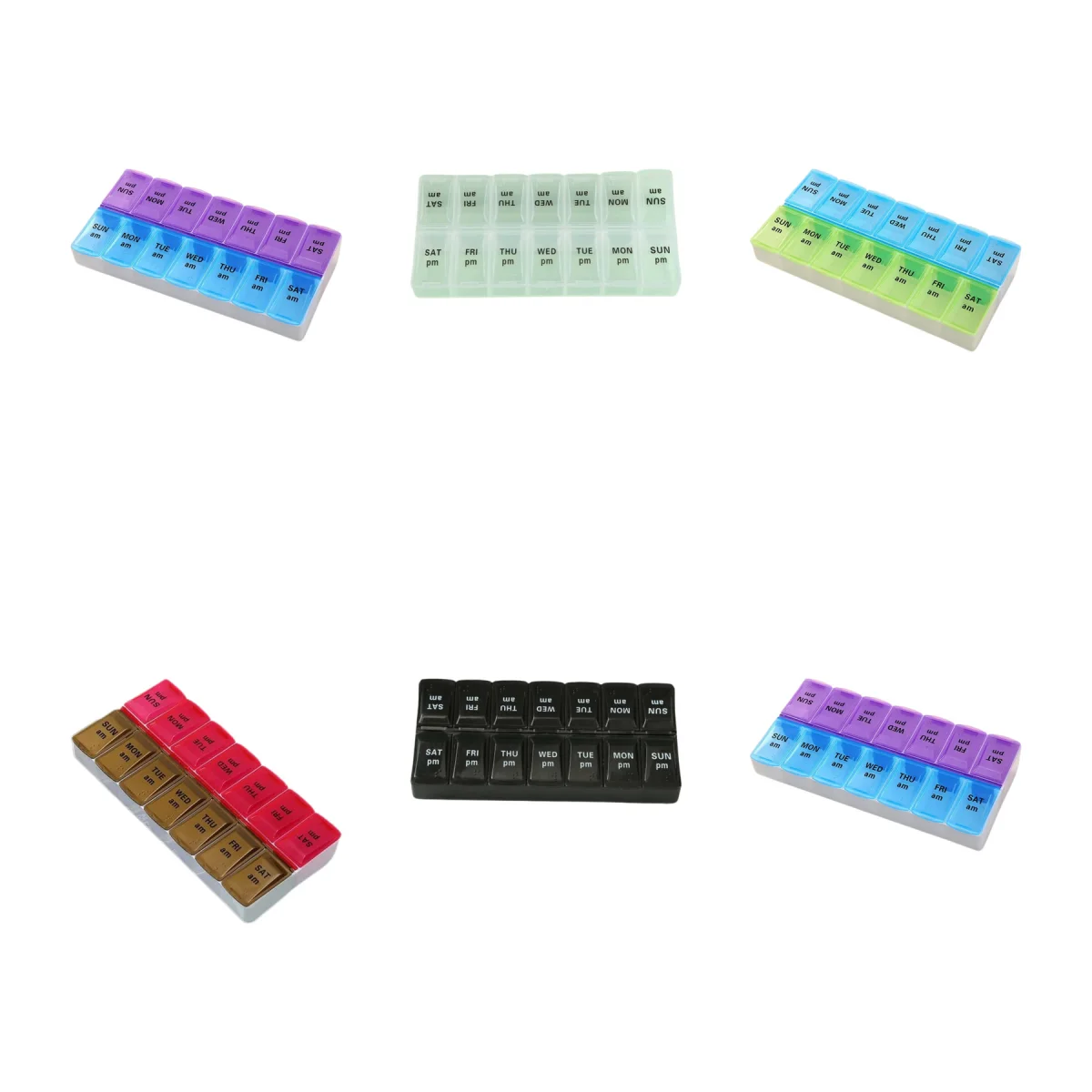 Tactile-Marker Braille Weekly Pill Organizer Case