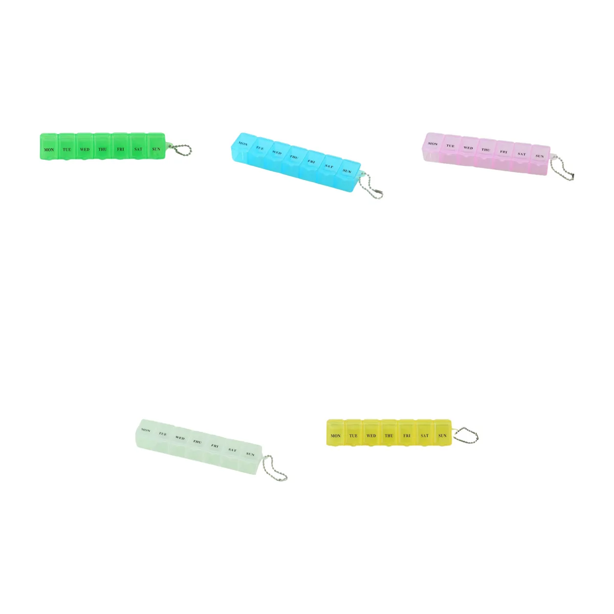 Day-by-Day Compact Weekly Pill Travel Case