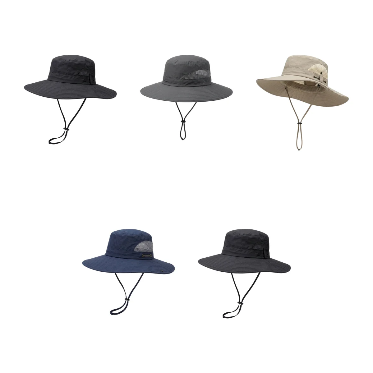 Neck-Shade Wide Brim UV Sun Hat Chin Strap