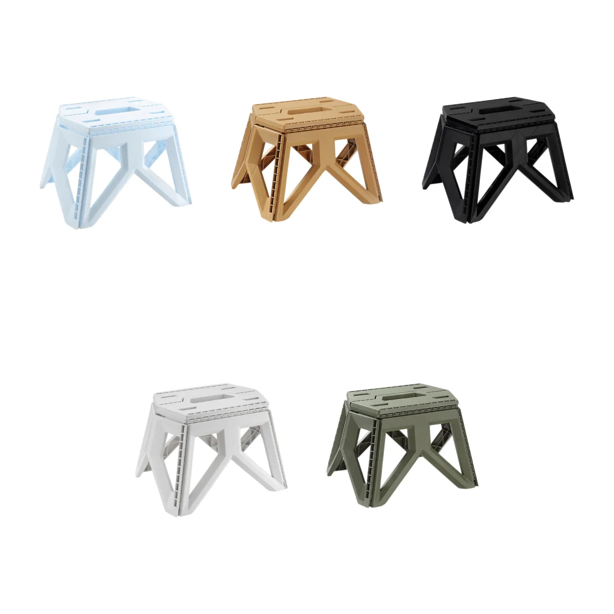 One-Motion Lightweight Folding Camp Stool Seat