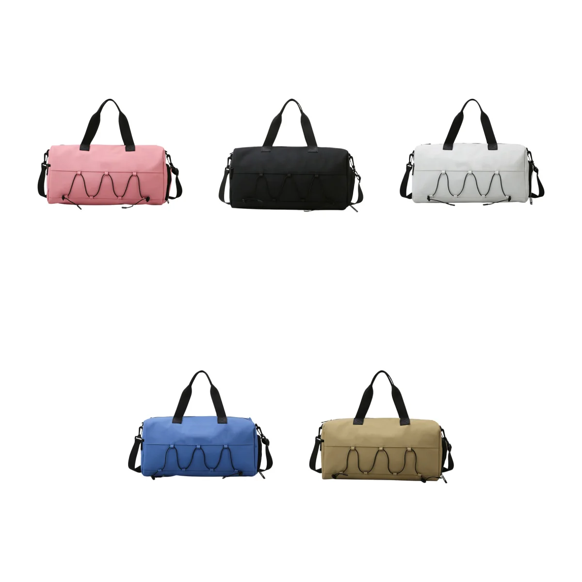 U-Zip-Opening Travel Bag with Shoe Compartment