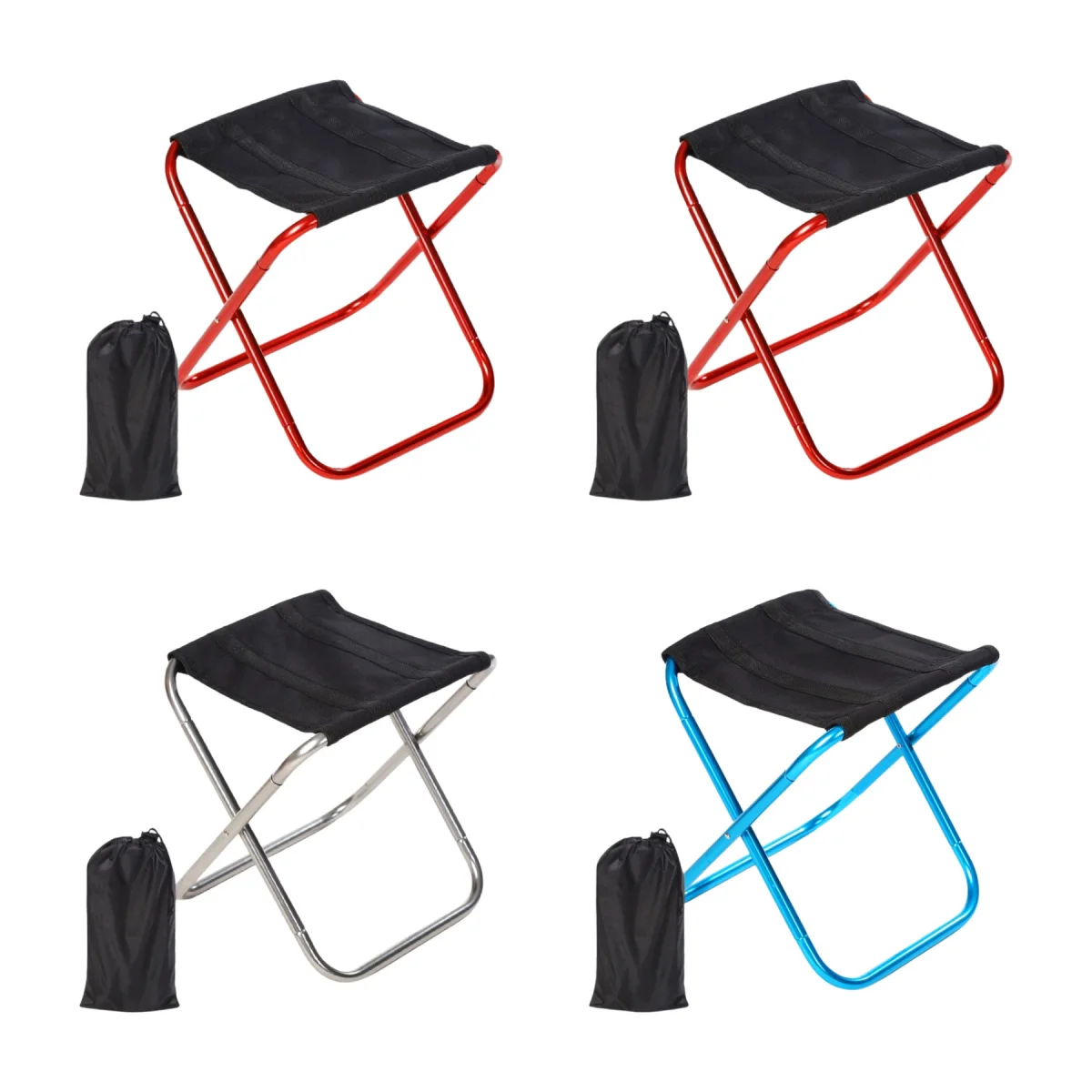 Flat-Pack Collapsible Outdoor Utility Stool Seat