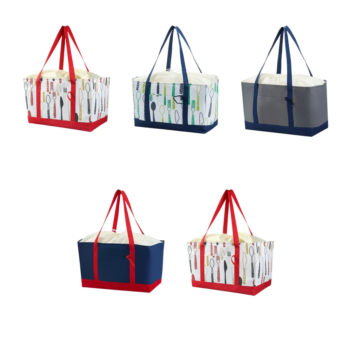 Flat-Fold Folding Insulated Thermal Carry Bag Tote